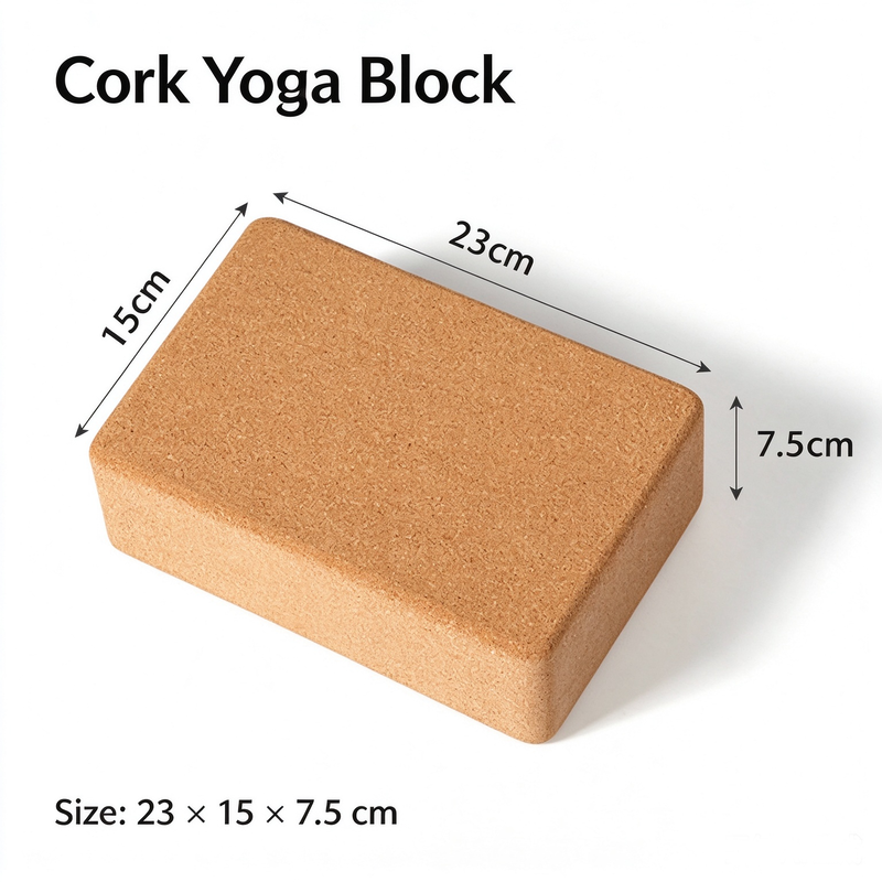 750g solid cork yoga block for yoga studio