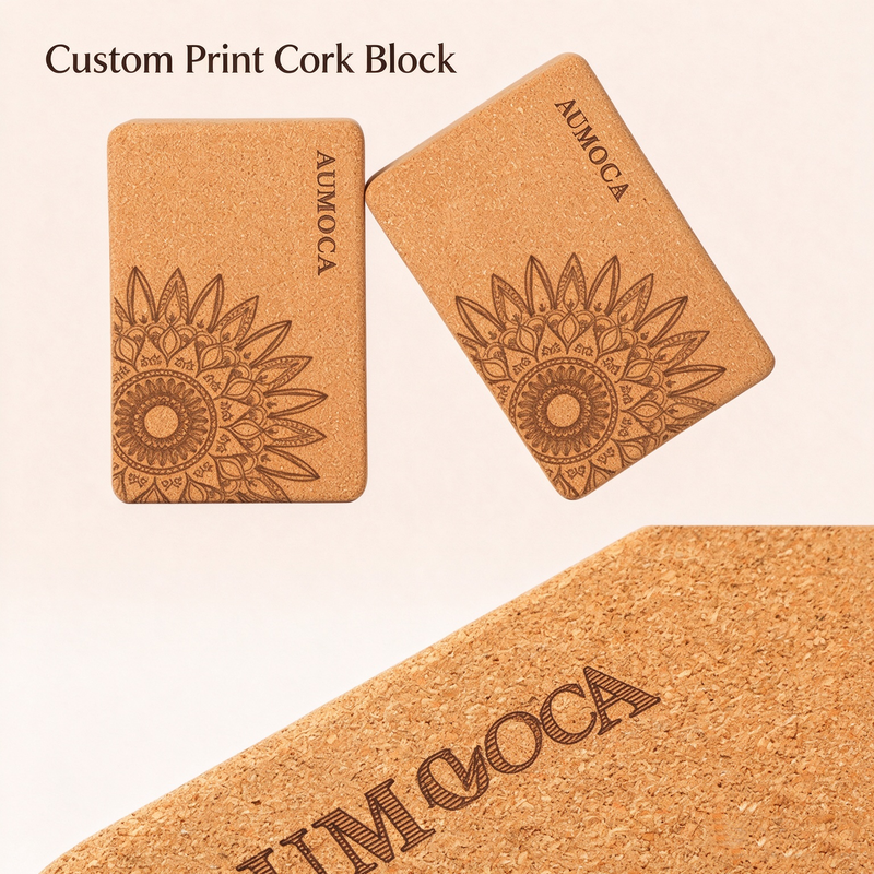 low moq natural cork yoga brick manufacturer